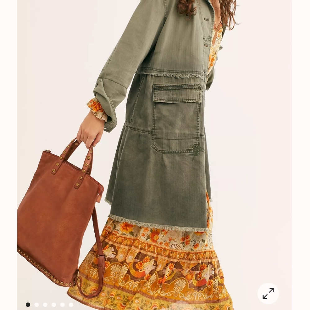 Free People Ellie Leather Studded Backpack